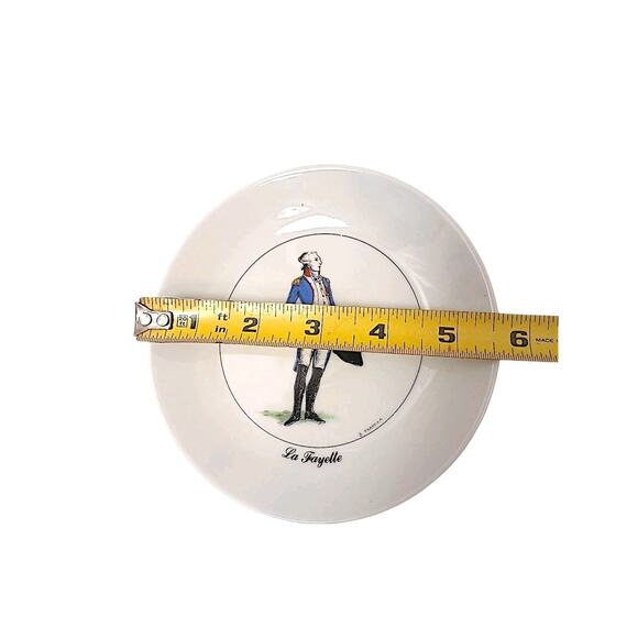 1989 APILCO Marquis de Lafayette Bernadette Frappier Saucer Plate White France - Picture 10 of 10